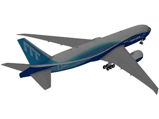 Boeing 777-200 3D Model