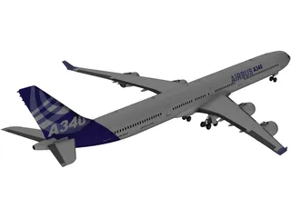 Airbus A340-600 Airliner  3D Model