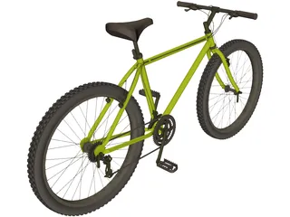 Bike Mountain Hardtail 3D Model