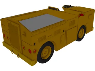 US Navy NAS Deck Service Tractor 3D Model