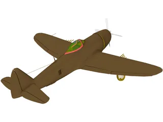 Republic P-47 Thunderbolt Bubble Canopy 3D Model