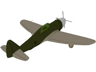 Republic P-47 Thunderbolt Greenhouse Canopy 3D Model