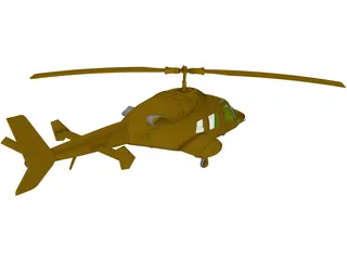 Bell 222 3D Model