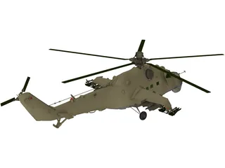 Mil Mi-24 Hind D 3D Model