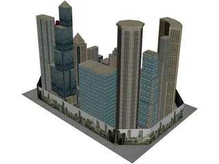 City Block 3D Model