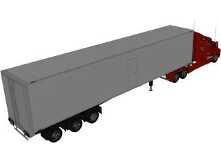 Kenworth T600 with Trailer 3D Model