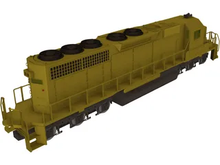 EMD SD40 SantaFe 3D Model