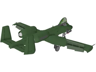 A-10 Thunderbolt II 3D Model