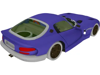 Dodge Viper GTS (1992) 3D Model