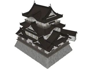 Castle Hikone 3D Model