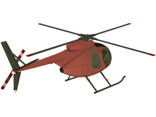 Hughes OH-6A Cayuse 3D Model