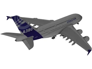 Airbus A380 Airliner 3D Model