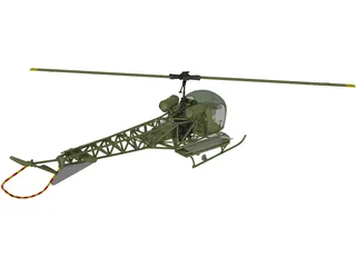 Bell H13 3D Model