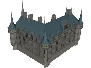 Chateaux Azay Le Rideau 3D Model