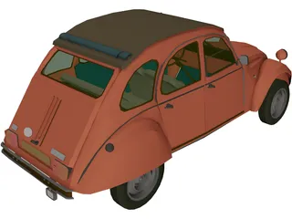 Citroen 2CV (1964) 3D Model