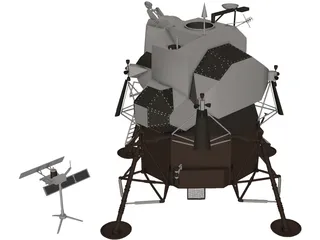 Eagle First Lunar Landing 3D Model