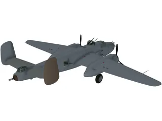 North American B-25J Mitchell 3D Model