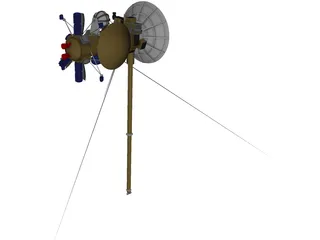 Cassini Probe Spacecraft 3D Model