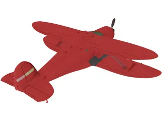 Beechcraft G17S Staggerwing 3D Model