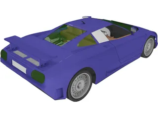 Bugatti EB110 Supersport (1992) 3D Model