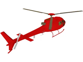 Eurocopter AS-350 Ecureuil 3D Model