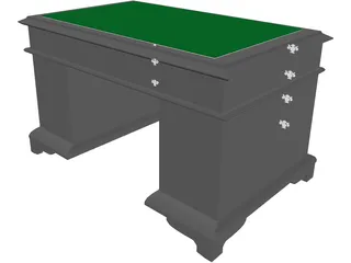 Desk English Writting 3D Model