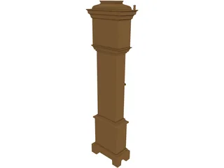 Clock Grandfather 3D Model