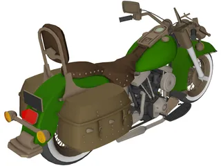 Harley-Davidson FLSTC Heritage Softail Classic 3D Model