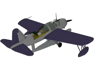 Vought OS2U Kingfisher 3D Model