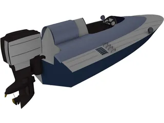 Outboard Racer 3D Model
