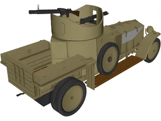 Rolls Royce Mk I (1925) 3D Model