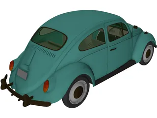 Volkswagen Beetle (1954) 3D Model