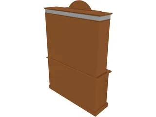 Bookcase Satinwood 3D Model
