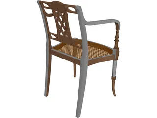 Chair Sheraton Elbow 3D Model