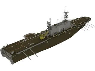USS Tarawa LHA1 3D Model