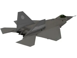 YF-22 Lightning 3D Model