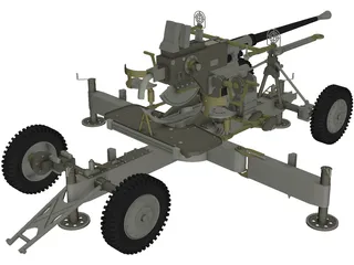 Bofors M1 (40 mm) 3D Model