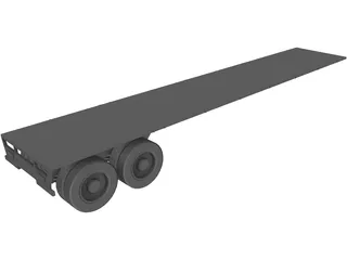 Trailer Flatbed 3D Model