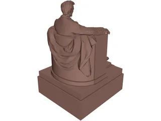 Lincoln Memorial Statue 3D Model