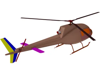 Eurocopter AS-350 Ecureuil 3D Model