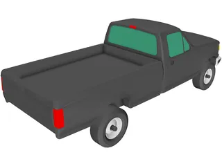 Ford F350 Pickup (1993) 3D Model