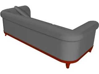 Sofa Round Back 3D Model