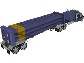 Liquid Nitrogen Carrier Truck 3D Model