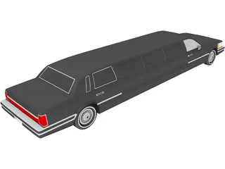 Lincoln Limousine 3D Model