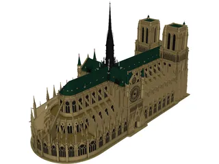 Cathedral Notre Dame 3D Model