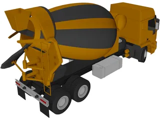 Euro Cement Mixer 3D Model