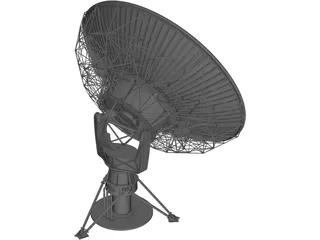 Radio Satellite Telescope 3D Model