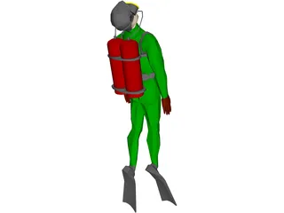 Scuba Diver 3D Model