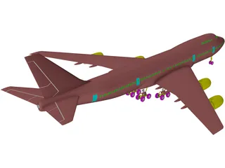 Boeing 747-200 3D Model