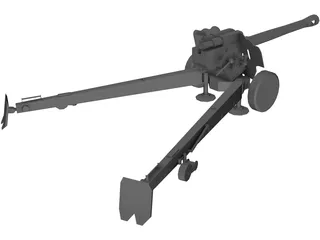 D-20 Howitzer 3D Model